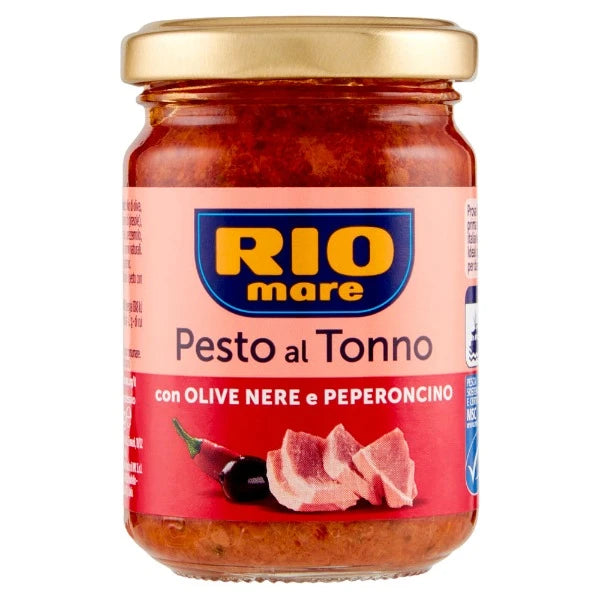 Pesto Tonno, Olive Nere e Peperoncino - Pesto Tuna, Black Olives & Chilli  130gr