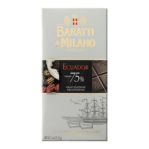 BARATTI Extra Dark 75% Ecuador Bar 75g