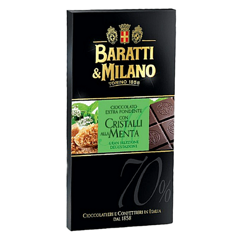 BARATTI Extra Dark with Mint Crystals Bar 75g